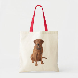 Bolsa Tote Cão amarelo vermelho do Fox labrador retriever