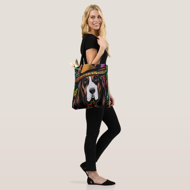 BOLSA TOTE CÃO BASSET (No(a) Modelo)