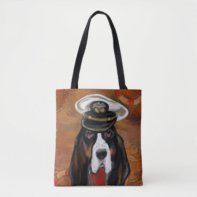 BOLSA TOTE CÃO BASSET (Frente)