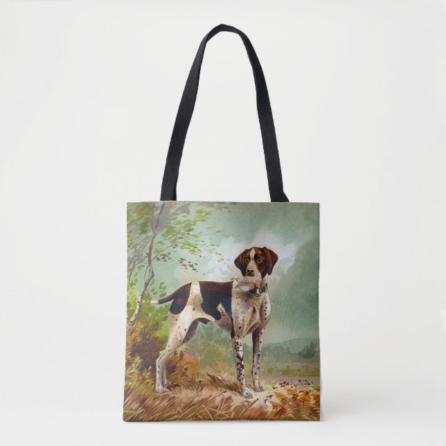 Bolsa Tote Cão caçador com pássaro na boca (Frente)