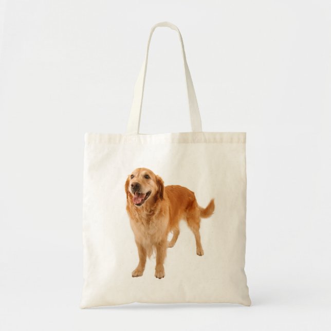 Bolsa Tote Cão Cachorro Cachorro Cachorro Ganha Ouro Retrieve (Frente)