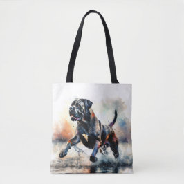 Bolsa Tote Cão Cane Corso em aquarela