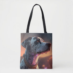 Bolsa Tote Cão-Cão-Dalmático Pintor Pintor Amor