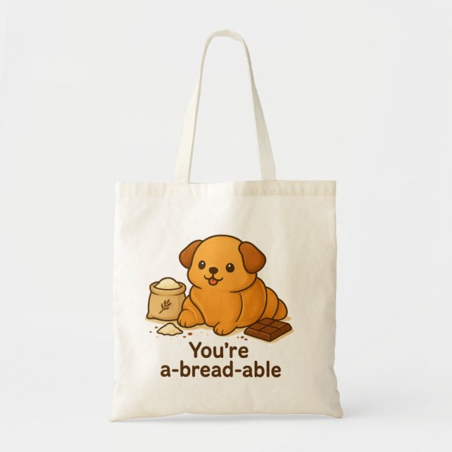 Bolsa Tote Cão Croissant (Frente)