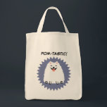 Bolsa Tote Cão de Cartografia Branco Funny Pomeranian<br><div class="desc">Cachorro branco engraçado da Pomerânia. Um saco de tote pom para amantes Pommie!</div>
