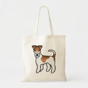 Bolsa Tote Cão de Cartografia Castanho Fox Terrier Cuja Carto