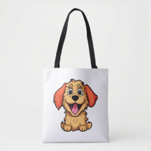 Bolsa Tote Cão de desenho animado bonito 3