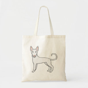 Bolsa Tote Cão de desenho animado ibizano de caça branca