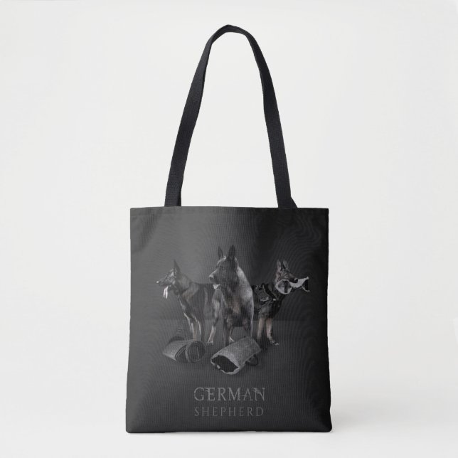 Bolsa Tote Cão de german shepherd - GSD (Frente)