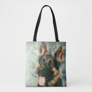 Bolsa Tote Cão de german shepherd - retrato de GSD