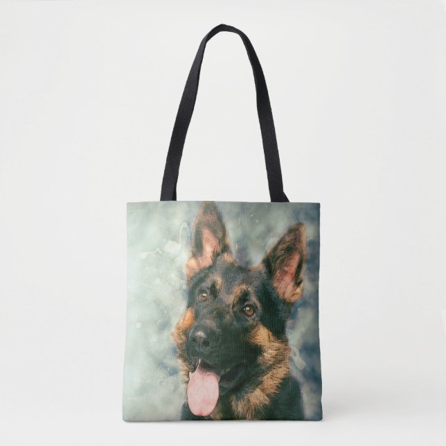 Bolsa Tote Cão de german shepherd - retrato de GSD (Frente)