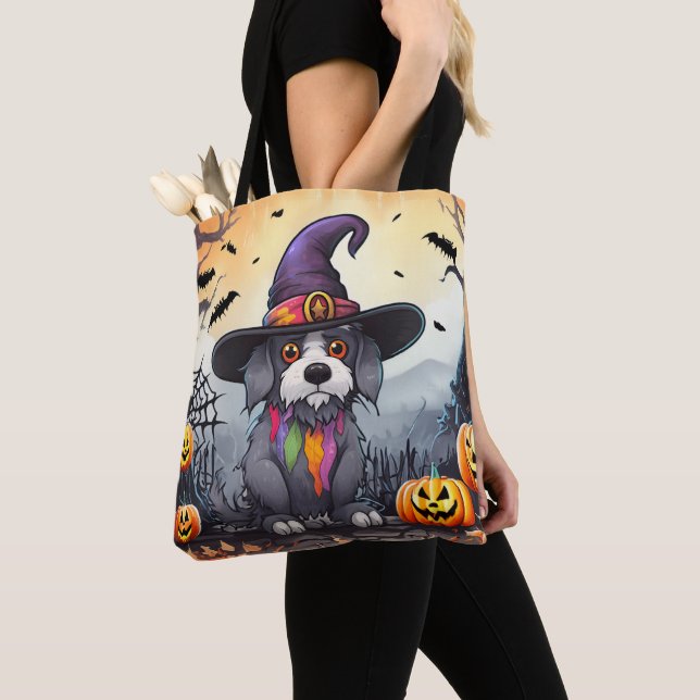 Bolsa Tote Cão de Halloween (Close Up)