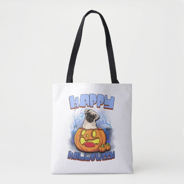 Bolsa Tote Cão de Halloween (Frente)