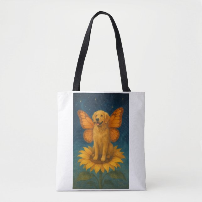 Bolsa Tote Cão de Leite de Retriever de ouro (Frente)