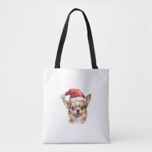 Bolsa Tote Cão de Natal Chihuahua