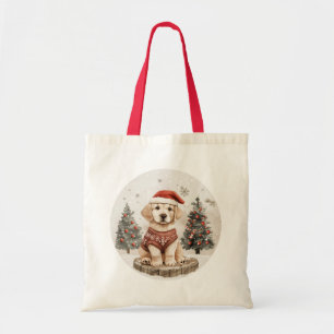 Bolsa Tote Cão de Natal do Labrador Retriever