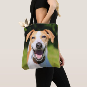 Bolsa Tote Cão de riso das imagens de Getty