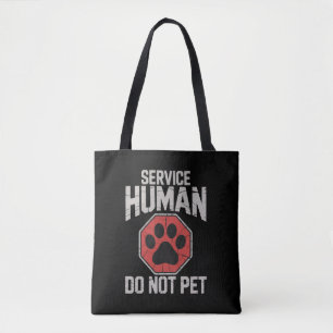 Bolsa Tote Cão de Serviço Humano Não Faça Carinho Resgate Don