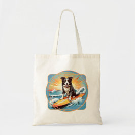 Bolsa Tote Cão de Surf Border Collie
