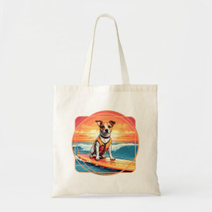 Bolsa Tote Cão de Surf Jack Russel Terrier