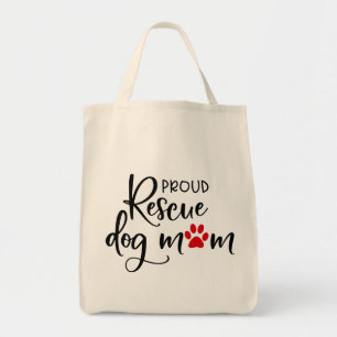 Bolsa Tote Cão do salvamento - "preto da mamã orgulhosa do