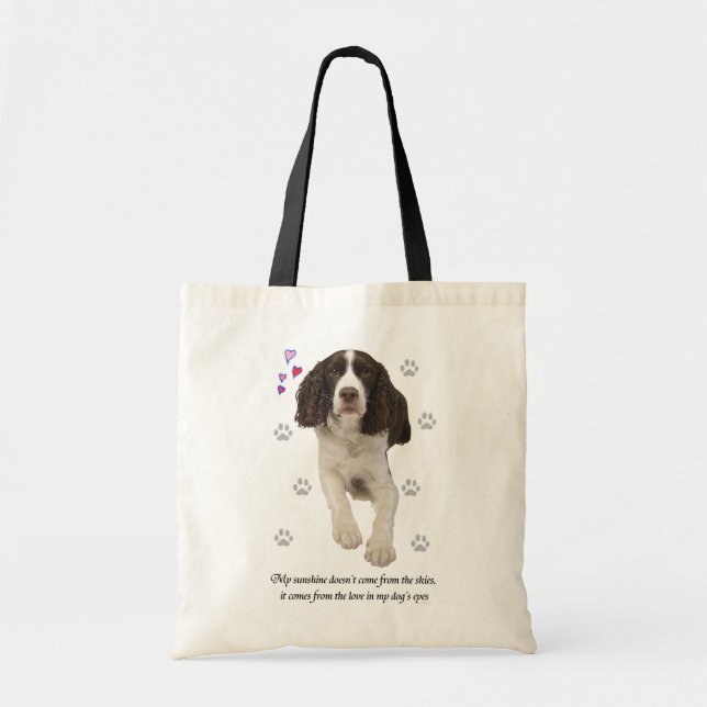 Bolsa Tote Cão do Spaniel de Springer inglês (Frente)