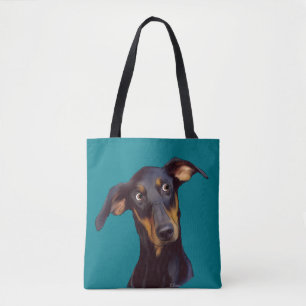 Bolsa Tote Cão Doberman Pinscher