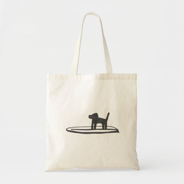 Bolsa Tote Cão em um conselho (Frente)