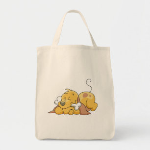 Bolsa Tote Cão feliz com camiseta e presentes do osso