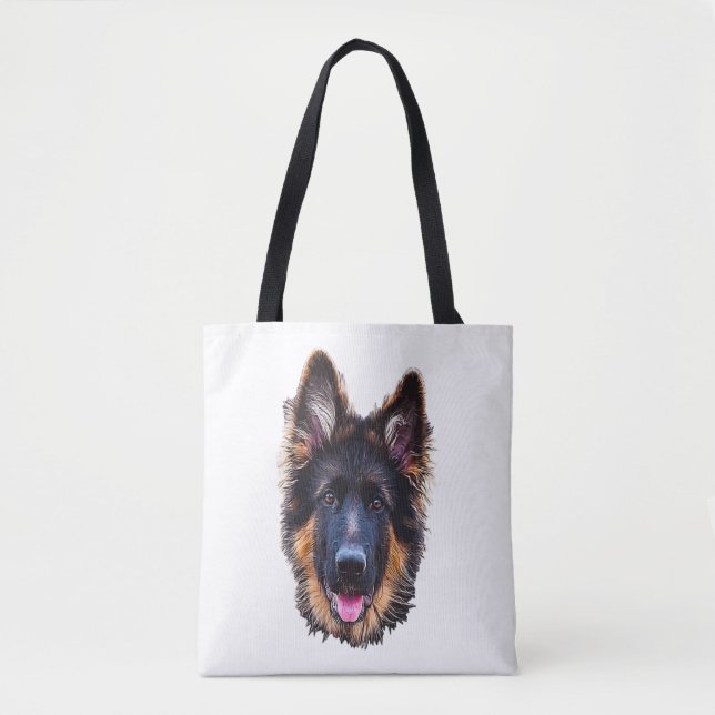 Bolsa Tote Cão german shepherd (Frente)