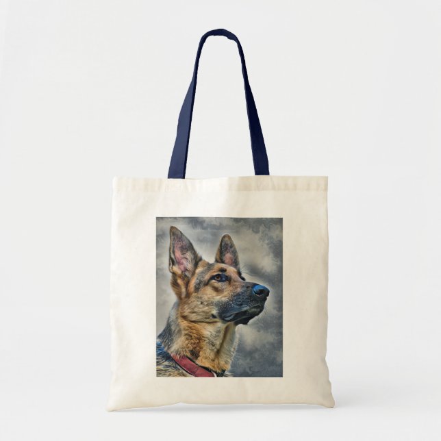 Bolsa Tote Cão german shepherd (Frente)