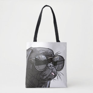 Bolsa Tote Cão legal - coleção bonito/sacola do cão