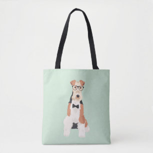 Bolsa Tote Cão legal do fio do Fox Terrier do hipster para