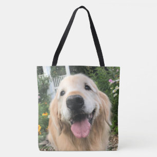 Bolsa Tote Cão Ouro para Retriever no Jardim da Flor