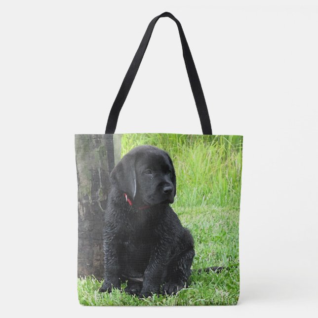 Bolsa Tote Cão-Papota-Labrador Preto (Frente)