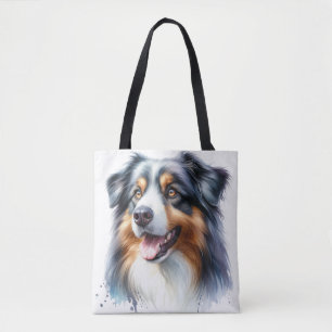 Bolsa Tote Cão Pastor Australiano Tri-Colorido