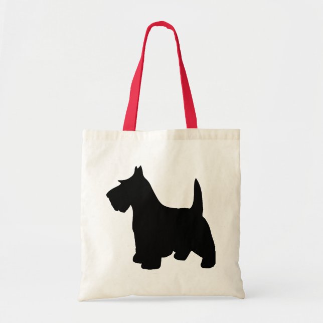 Bolsa Tote Cão preto pequeno do Scottie de Terrier do (Frente)