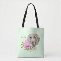 Cão Weimaraner e Lily Watercolor| Monograma
