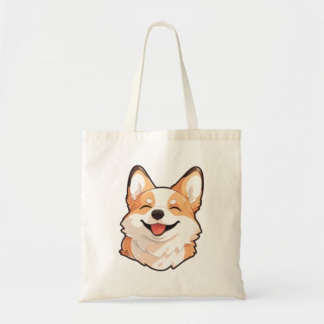 Bolsa Tote Cão Welsh Corgi (Frente)