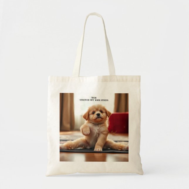 Bolsa Tote Cão Yoga (Frente)