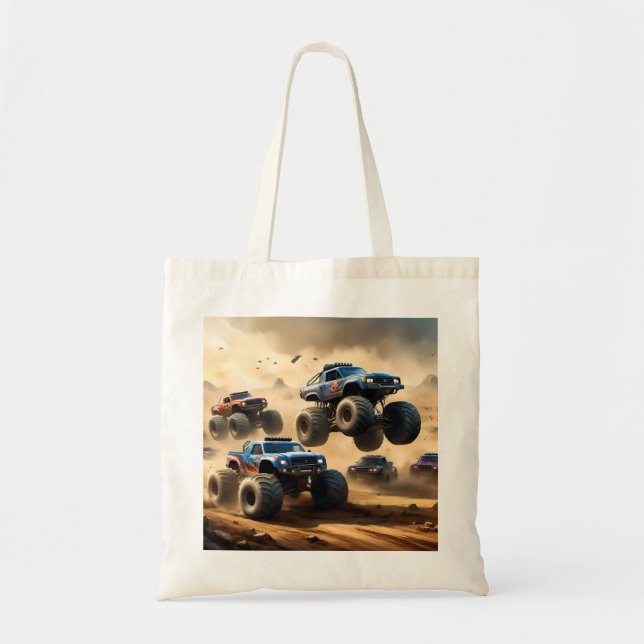 Bolsa Tote Caos de Caminhões Monstros, (Frente)