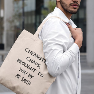 Bolsa Tote Caos de Química Professor de Química Personalizado