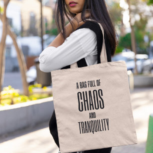 Bolsa Tote Caos & Tranquilidade Pessoal Excêntrico