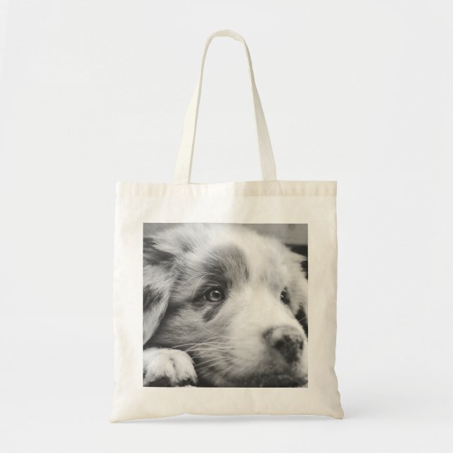 Bolsa Tote cãozinho-pastor australiano (Frente)