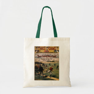 Bolsa Tote Capa da Revista Vintage Sports Baseball Três Amigo