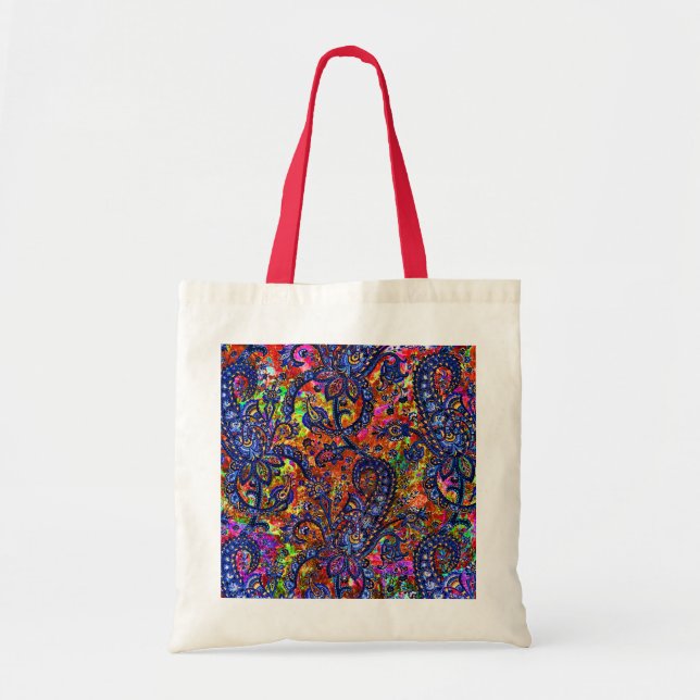 Bolsa Tote Capa de talão de cheques com padrão de chakra colo (Frente)