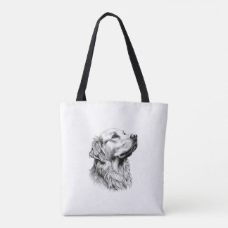 Bolsa Tote Capa de telefone com arte de linha fina de Golden