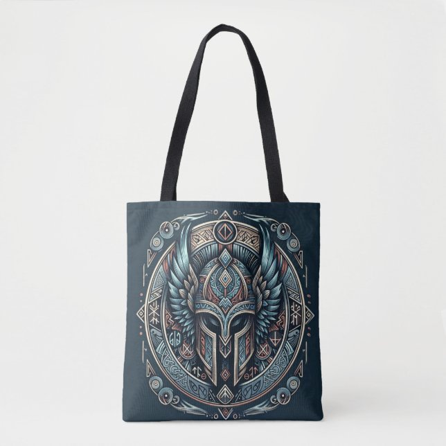 Bolsa Tote Capacete Mystic Viking Rune (Frente)