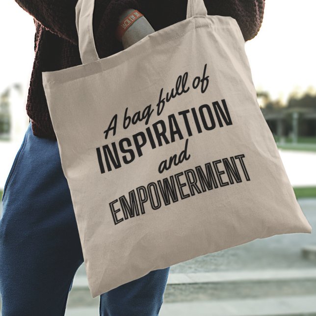 Bolsa Tote Capacitação do Inspiring Message Na moda ( Shop now and carry inspiration with you wherever you go!)