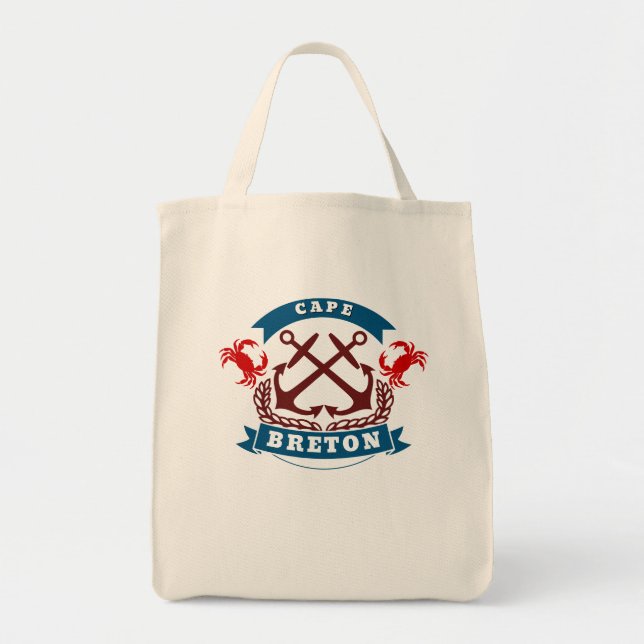 Bolsa Tote Cape Breton Caranguejo & Âncora (Frente)